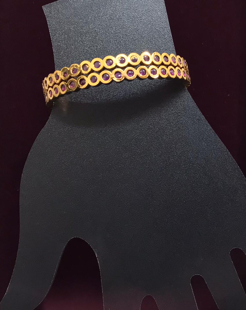 Ruby Stone Bangles