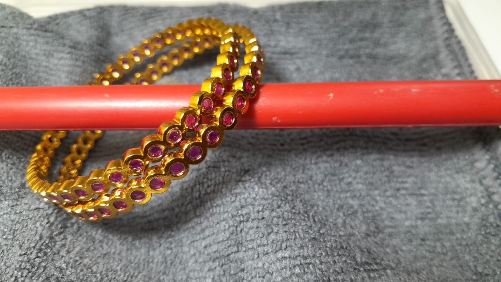 RUBY STONE BANGLES
