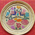 Handcrafted Brass Peacock Decorative Plate – Traditional Indian Artware