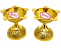 Traditional Brass Decorative Diya Set of 2