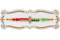 Elegant Red & Green Beaded Designer Rakhi with Crystal Center