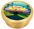 Traditional Brass Kumkum Box with Lotus Design
