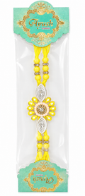 Yellow Beaded Designer Rakhi for Brother