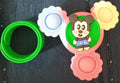 Cute Mickey Mouse Kids Rakhi with Colorful Flower Design